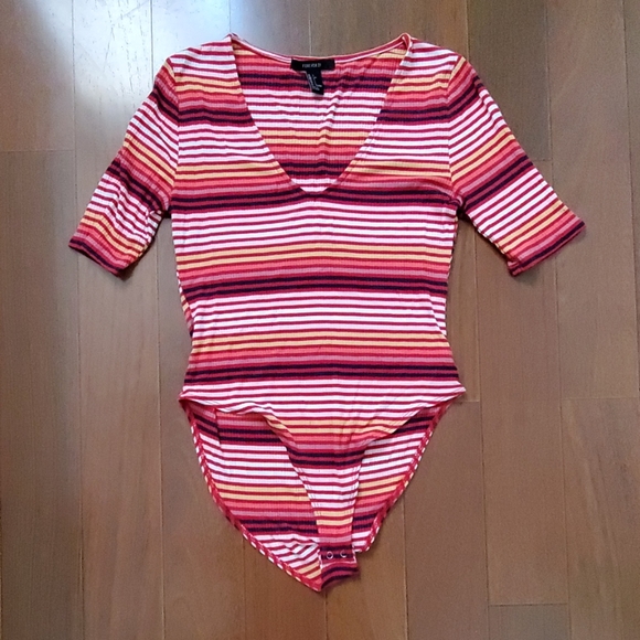 F21 Striped Bodysuit - Picture 3 of 4